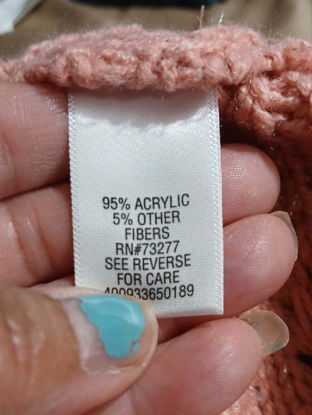 Elle Dusty Pink Ruffle-Front Cable Knit Cardigan - Picture 8 of 8